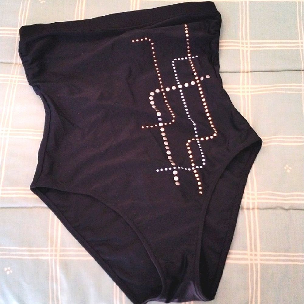 Brylane Bandeau Style one Piece Swimsuit.